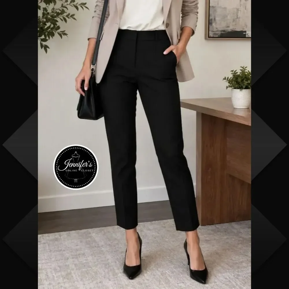 J. Crew Women's Black Cameron Style G9061 Cropped Dress Pants Size 10P